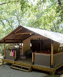 Safari Lodge en location au camping le Parc dans le Var